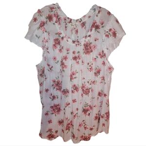 Women's Vintage Rose Print Blouse